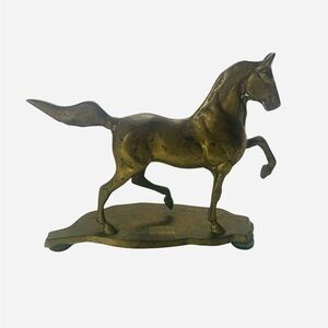 Solid Heavy Brass Horse Figurine Decorative Sculpture